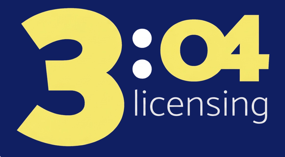 3:04 licensing logo