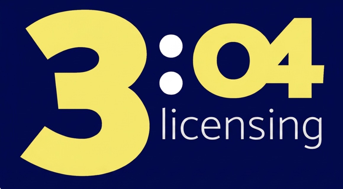 3:04 licensing logo